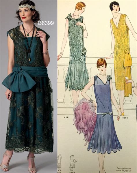 pattern for 1920s flapper dress.